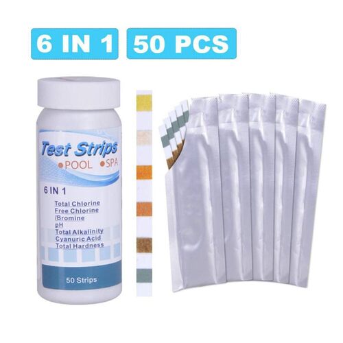 6-In-1 Swimming Pool Test Paper Water Quality Test Strips fo