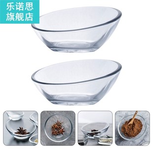 2pcs Glass Kitchen Small Bowls Round Sauce Dipping Plates Se