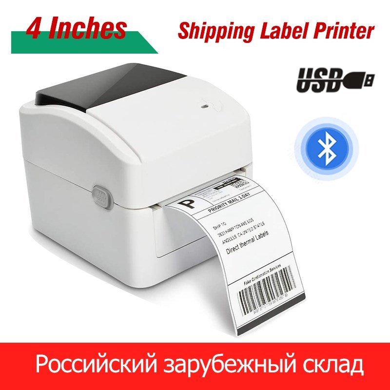 4 Inch hermal Shipping Label Printer Bluetooth er Barcode QR
