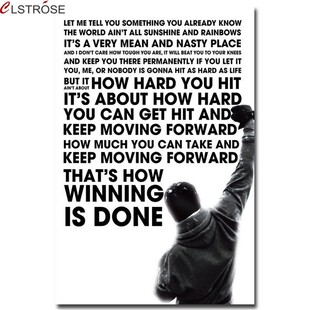 CLSTROSE Limited Prints Rocky Balboa Motivational Art Poste