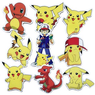 50/100/107pcs pokemon toy graffiti sticker skateboard mobil