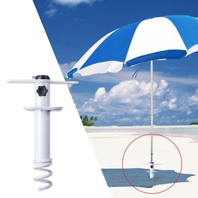 Beach Umbrella Sand Anchor Stand Holder 3-Tier Screw Hook