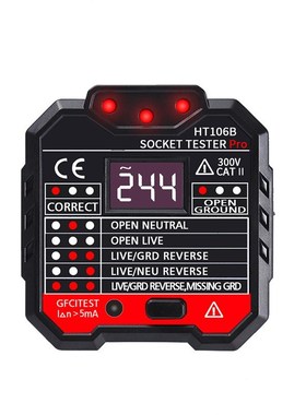 HT106B Socket Outlet Tester Circuit Polarity Voltage Detecto