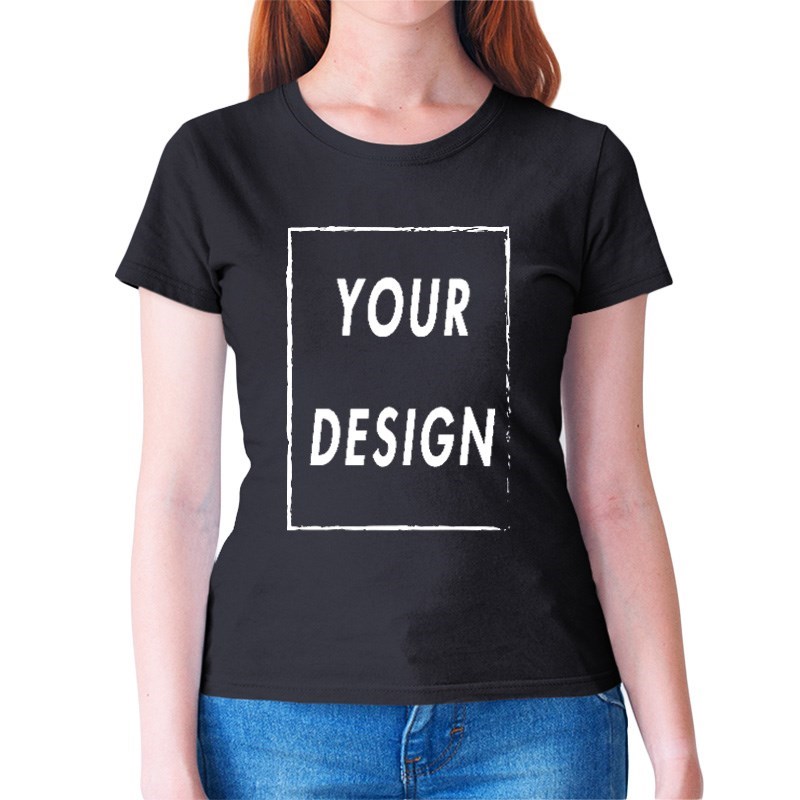 EU Size Custom T Shirt Female Add Your Own Design Print The