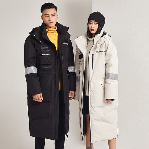 Winter Men's Down Jackets Fashion X-Long Thicken White Duck
