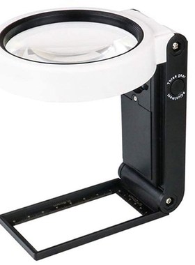 nifying Glass with Light and Stand, Hands Free Handheld 6X 2