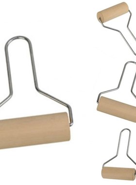 Wood Sculpey Roller Pin Stamping Brayer Polymer Clay For Fim