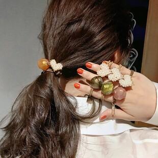 Woman Big Candy Rubber Band Fashion Hair Scrunchies  Hair Ti