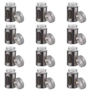 12pcs Containers Chocolate Powder Shaker Spice Storage