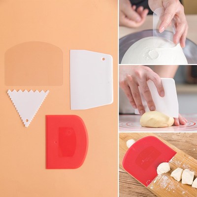 Red relief semicircle scraper kitchen kneading cake bread an