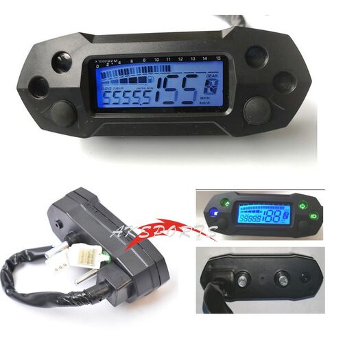 New motorcycle LCD speedometer digital odemeter electric mod