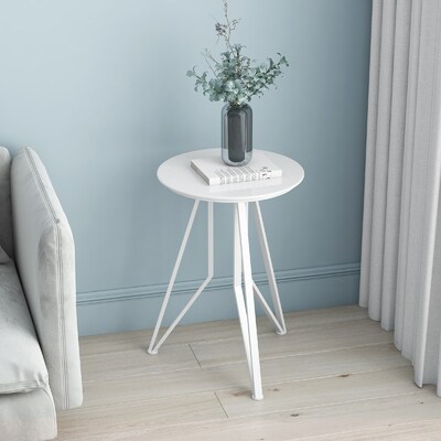 Nordic  marble round small coffee table simple sofa