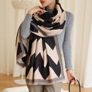 Winter Scarf Women's Luxury Tippet Knitted Cashmere Shawls S