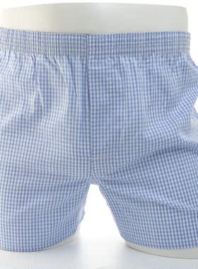 Summer Plaid Men Shorts Sleep Bottoms Male Sleepwear Pants S