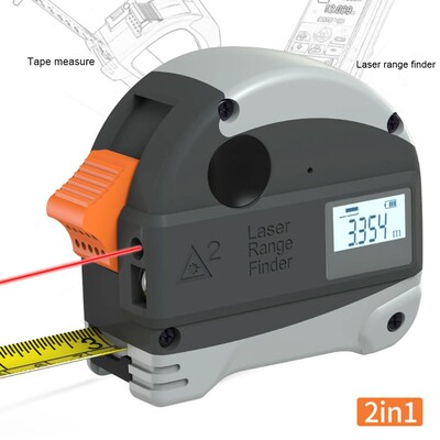 Portable Laser Rangefinder LCD Digital Distance Measurer Tap