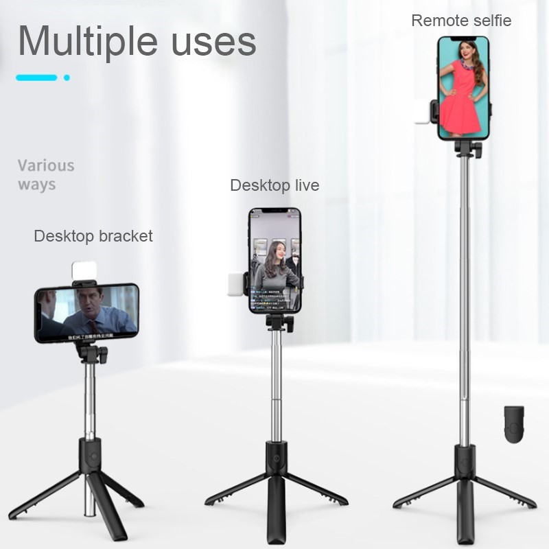 New R1s Selfie stick Beauty fill light tripod for iphone 8