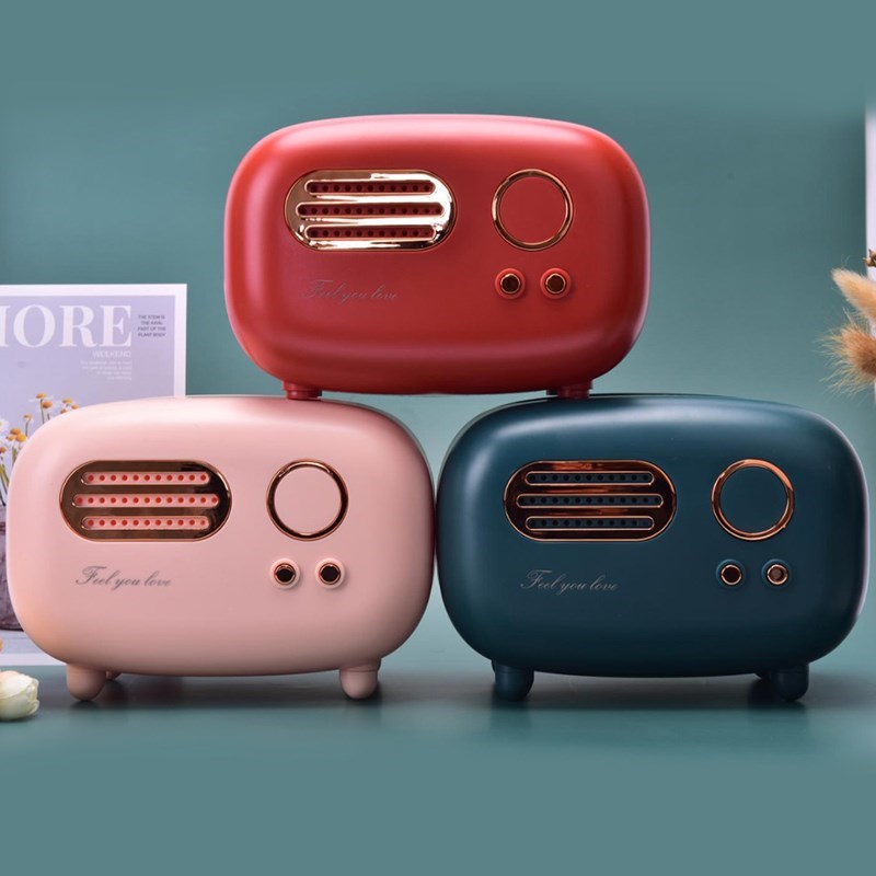 Retro Radio Model Tissue Box Desktop Paper Holder Vintage Di