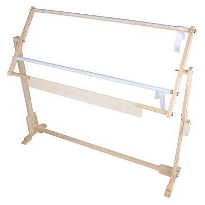 32CT Cross Stitch Frame Floor Stand Wooden Embroidery Tapest
