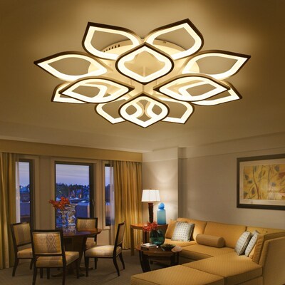 Modern Chandelier Led Flower Lamp With Remote Control  Livin