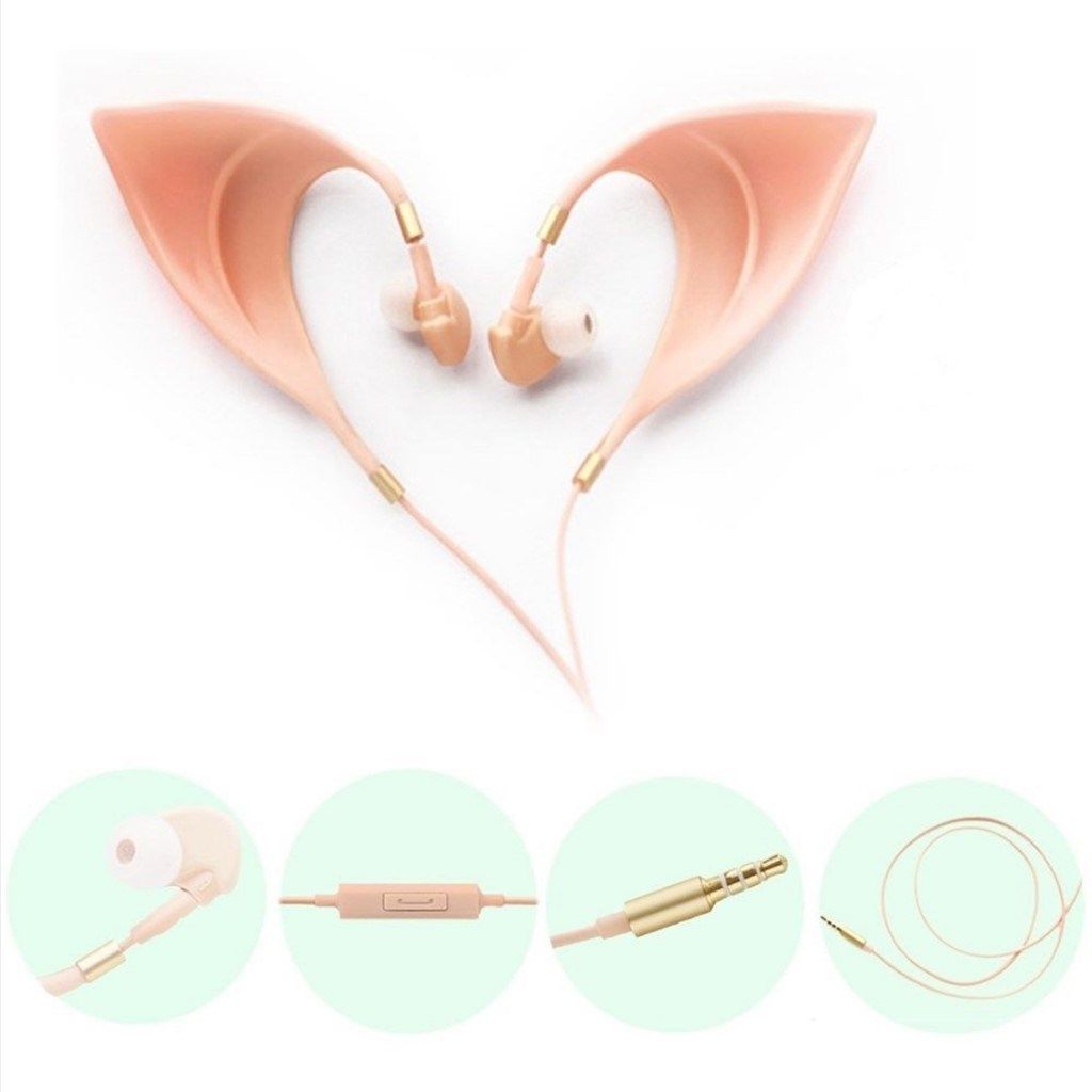 Elf Earphones COS Headphones TWS Elf Ears Earbuds for Kids图片