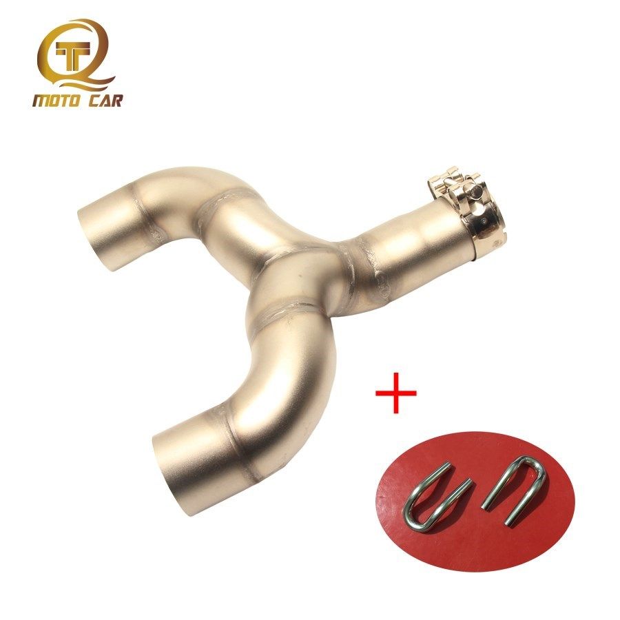 exhaust motorcycle muffler slip on link pipe middle tube con