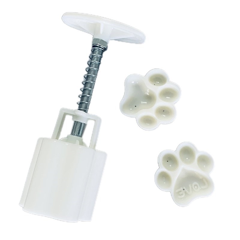 Plastic Mooncake Mold Cat Paw Stamp Press Cookie Cutter Moul