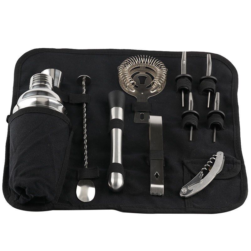 12Pcs Stainless Steel Cocktail Shaker Bar Set Bartender Kit