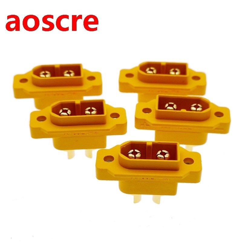5PCS XT60E-M Mountable XT60 Male Plug Connector Model aircra