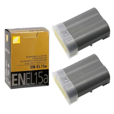 2× 1900mAh EN EL15a ENEL15a Camera Battery For Nikon D850 D