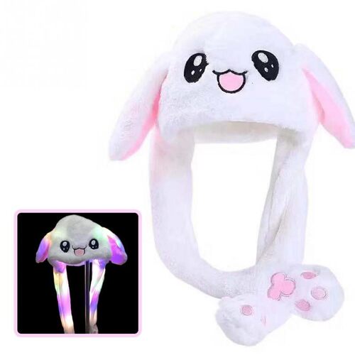 Funny Moving Hat Rabbit Ear Pluche Sweet Sweet Airbag Cap L