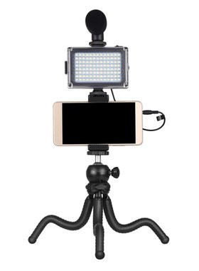 PULUZ Mini Octopus Flexible Tripod Holder with Studio Light