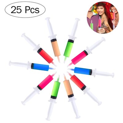 25PCS 60ml Jello Shot Syringes With Caps BBQ Meat Injector