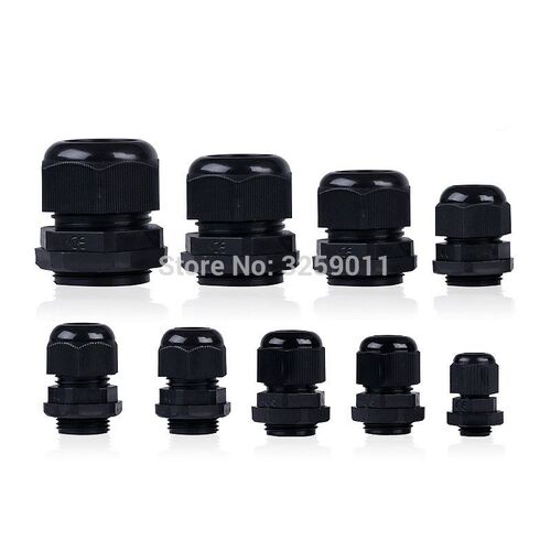 40PCS Cable Gland Nylon Plastic Waterproof Adjustable Cable