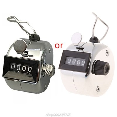 Hand Tally Counter Stainless Steel 4 Digit Number Manual Mec