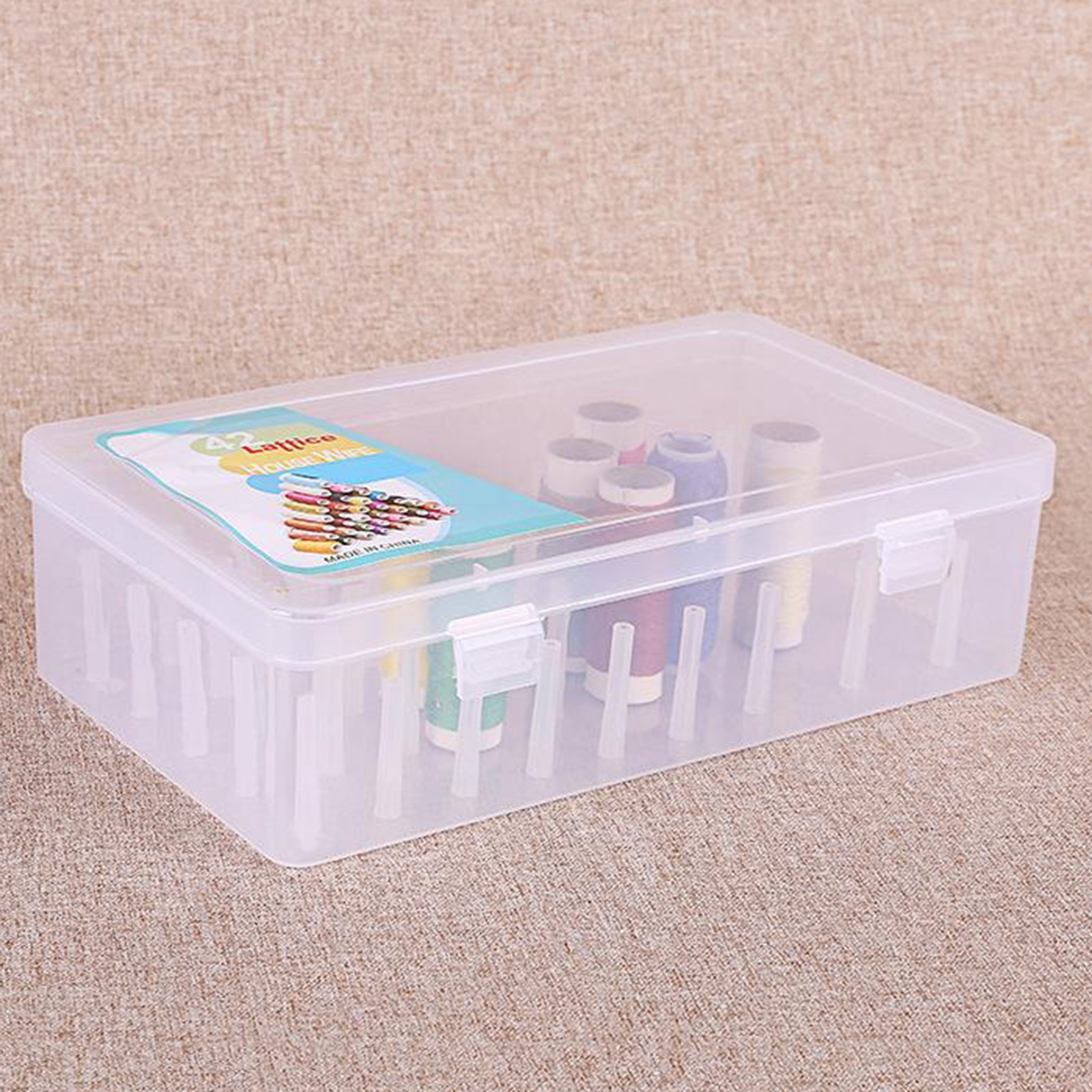 Empty Sewing Thread Storage Box Container Case Holder 42 Sp