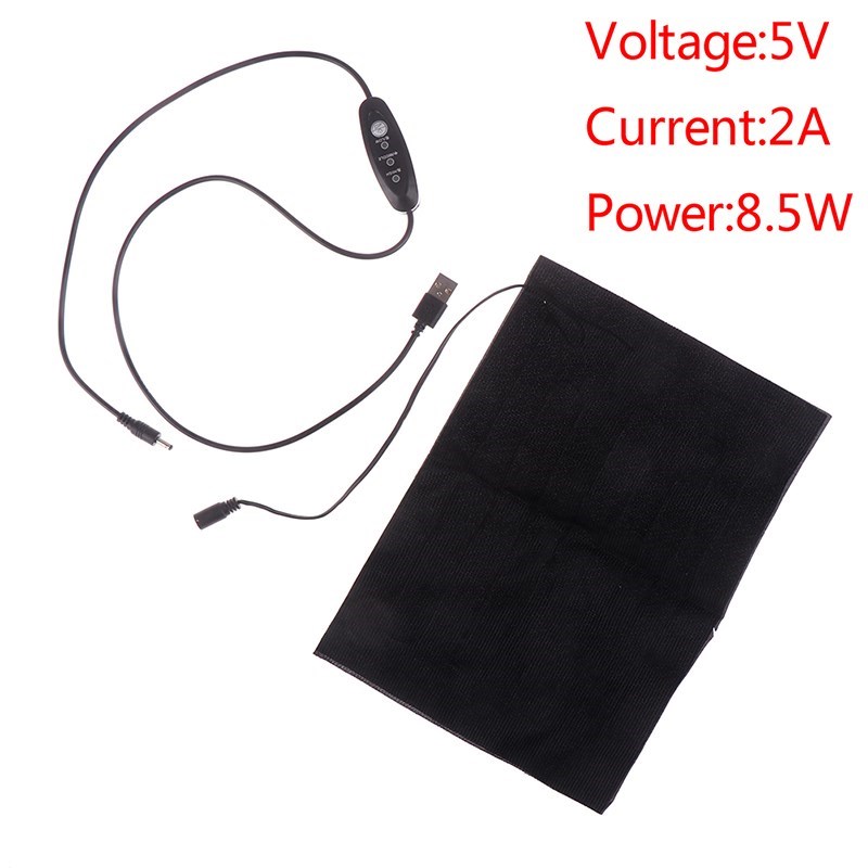 1pc Washable Portable USB Electric Heating Pad 3 Gear Adjust