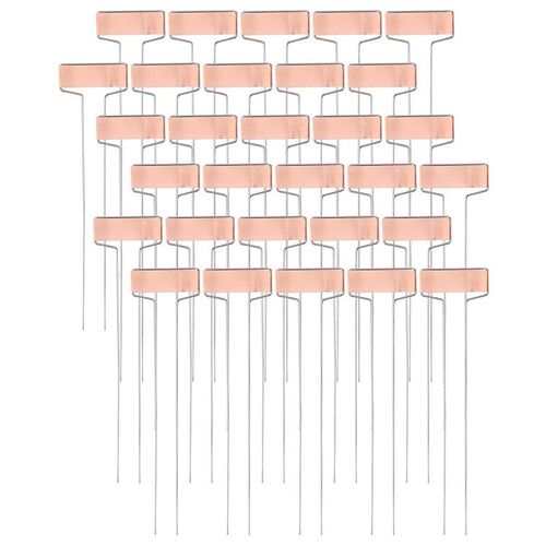 30 Pack 10 Inch High Copper Plate Metal Plant Labels Garden