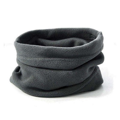 Mens Womens Thermal Warm Fleece Snood Scarf Neck Warmer Bean