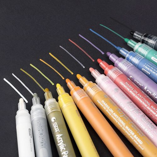 1Pc Acrylic Paint Art Marker Pen Water-based Pigment Ink Mar