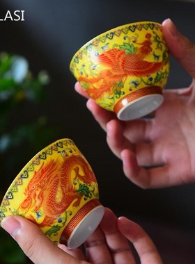 Jingdezhen Ceramic teacup Oolong tea Boutique tea bowl Handm