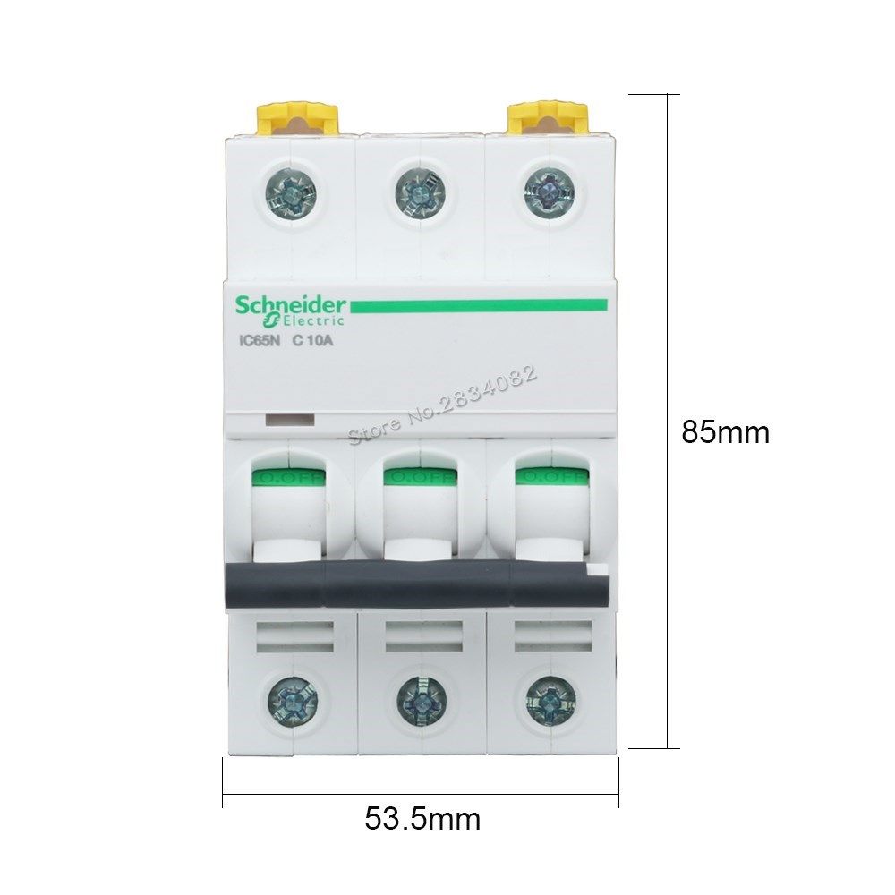 ic65n c type c10a mini circuit breaker air switch breaker 3p