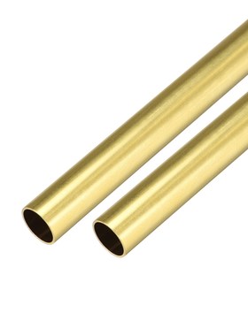 2 Pcs Brass Round Tube 300mm Length 12mm OD 0.5mm Wall Thick