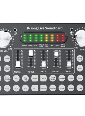 F8 Computer External Sound Card Set Aluminium Alloy Broadcas