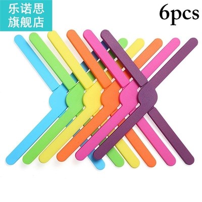 6pcs Foldable Silicone Mat Tableware Heat Insulating Adjusta