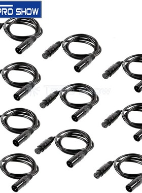 10Pcs/Lot Dmx Cable 3Pin Connector 1M 2M Dmx Signal Line For