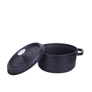 24cm Cast iron Dutch Oven Cast Iron Saucepan Soup Pot 3.8L 2