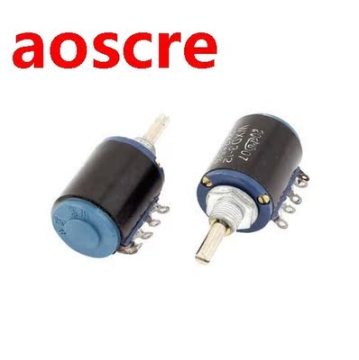 1PCS WXD3-12 2K2 2.2K ohm 4mm Shaft Multiturn Rotary Wire Wo
