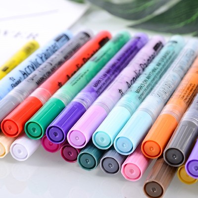 Painting Supplies Acrylic Paint Marker Pen 28 Colors/set Art