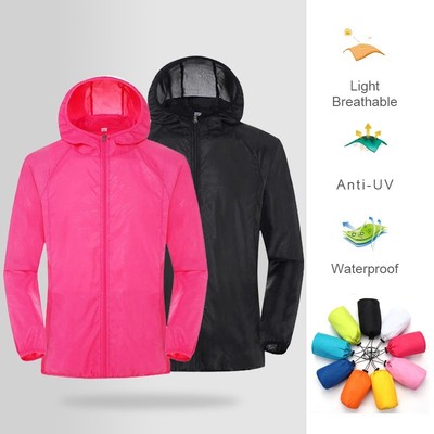 Men Women Hiking Jacket Waterproof Quick Dry Camping Hunting
