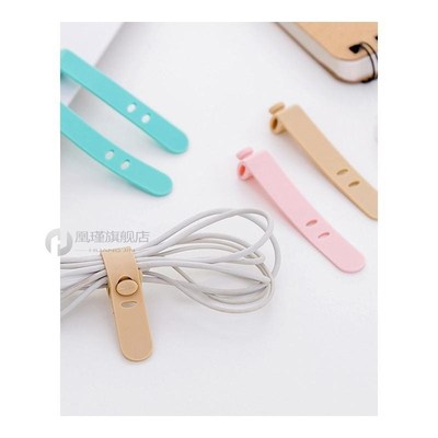 1Set Solid Color Cable Winder Organizer Desk Set Wire Data L